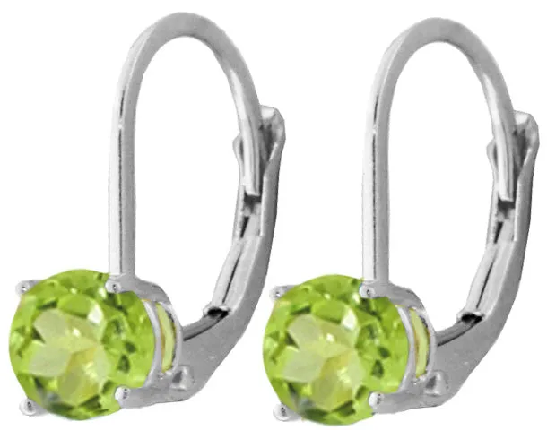 1.2 Carat 14K Solid Yellow Gold Grab And Go Peridot Earrings