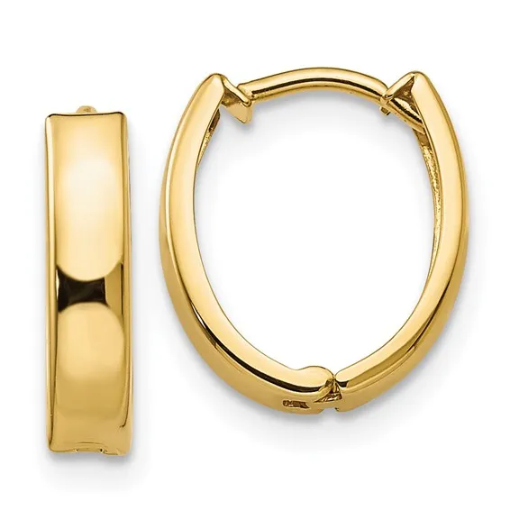 14k Gold 3 mm Hinged Hoop Earrings