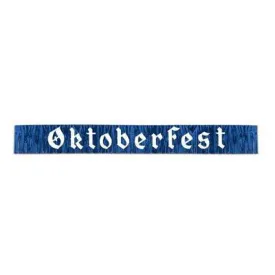 7.5 Foot Oktoberfest Fringed Metallic Banner Party Decorations