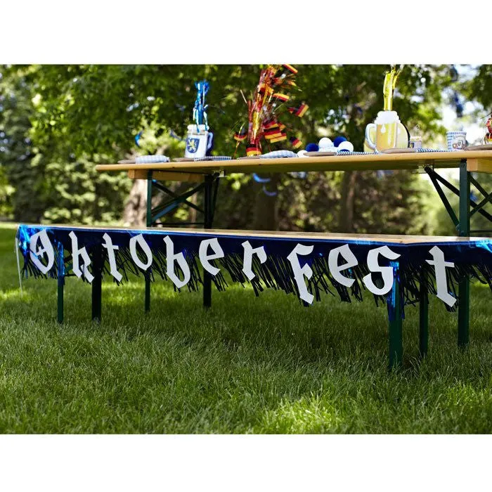 7.5 Foot Oktoberfest Fringed Metallic Banner Party Decorations