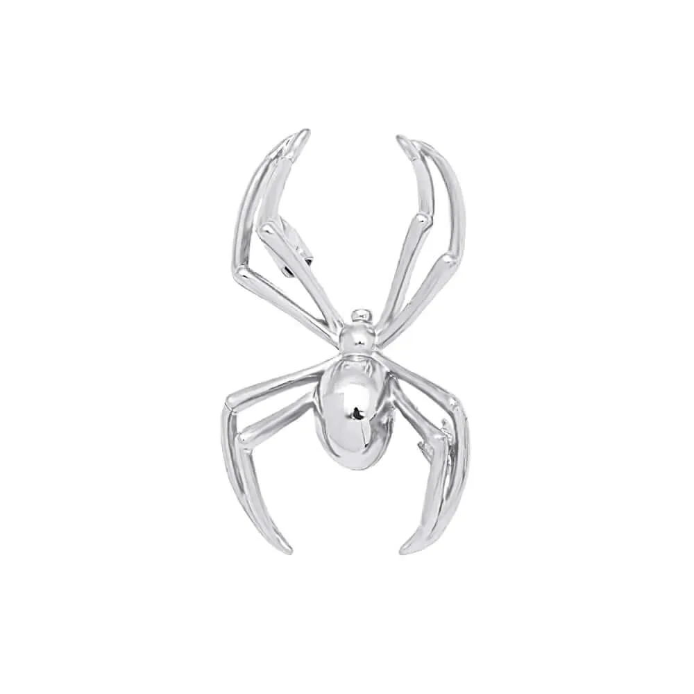 Alloy Polished Spider Brooch