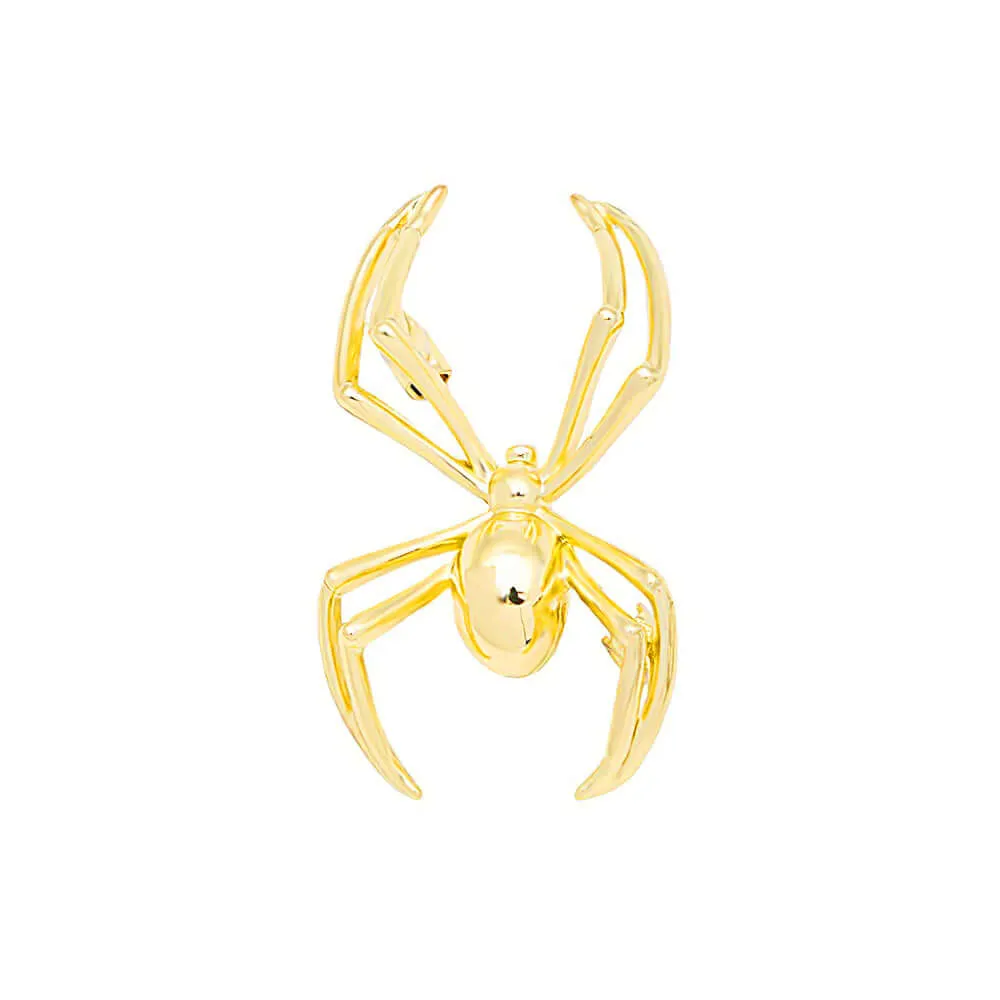 Alloy Polished Spider Brooch