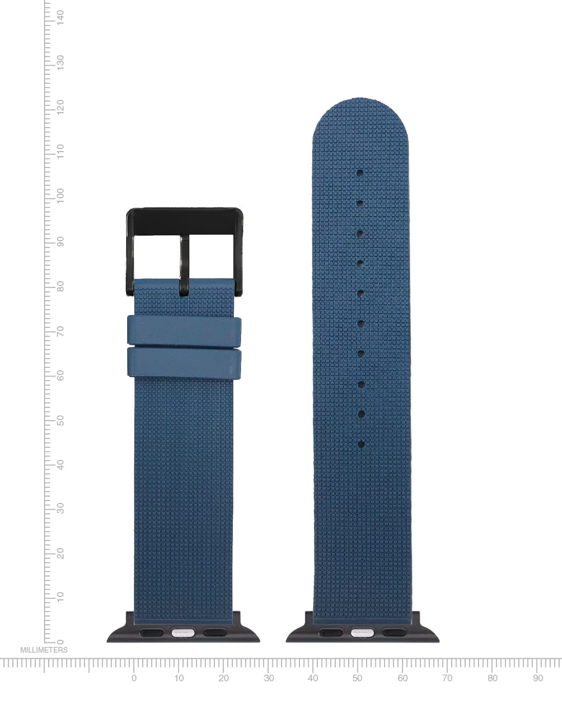 Apple-Compatible Watch Band - Goma Natural Rubber - Blue