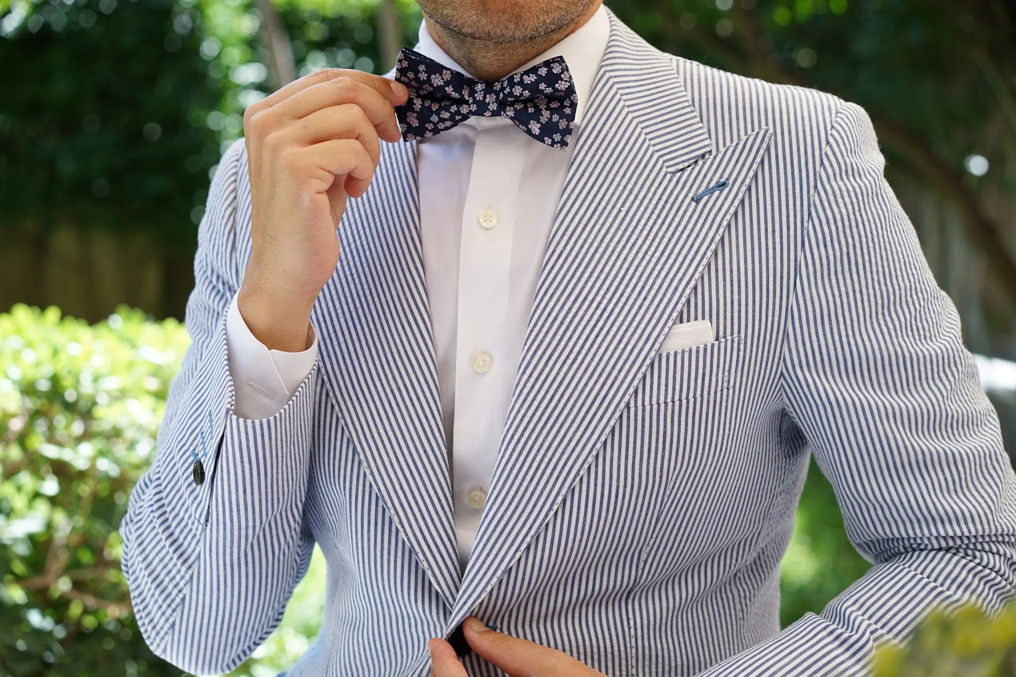 Aster Amellus Lilac Floral Bow Tie