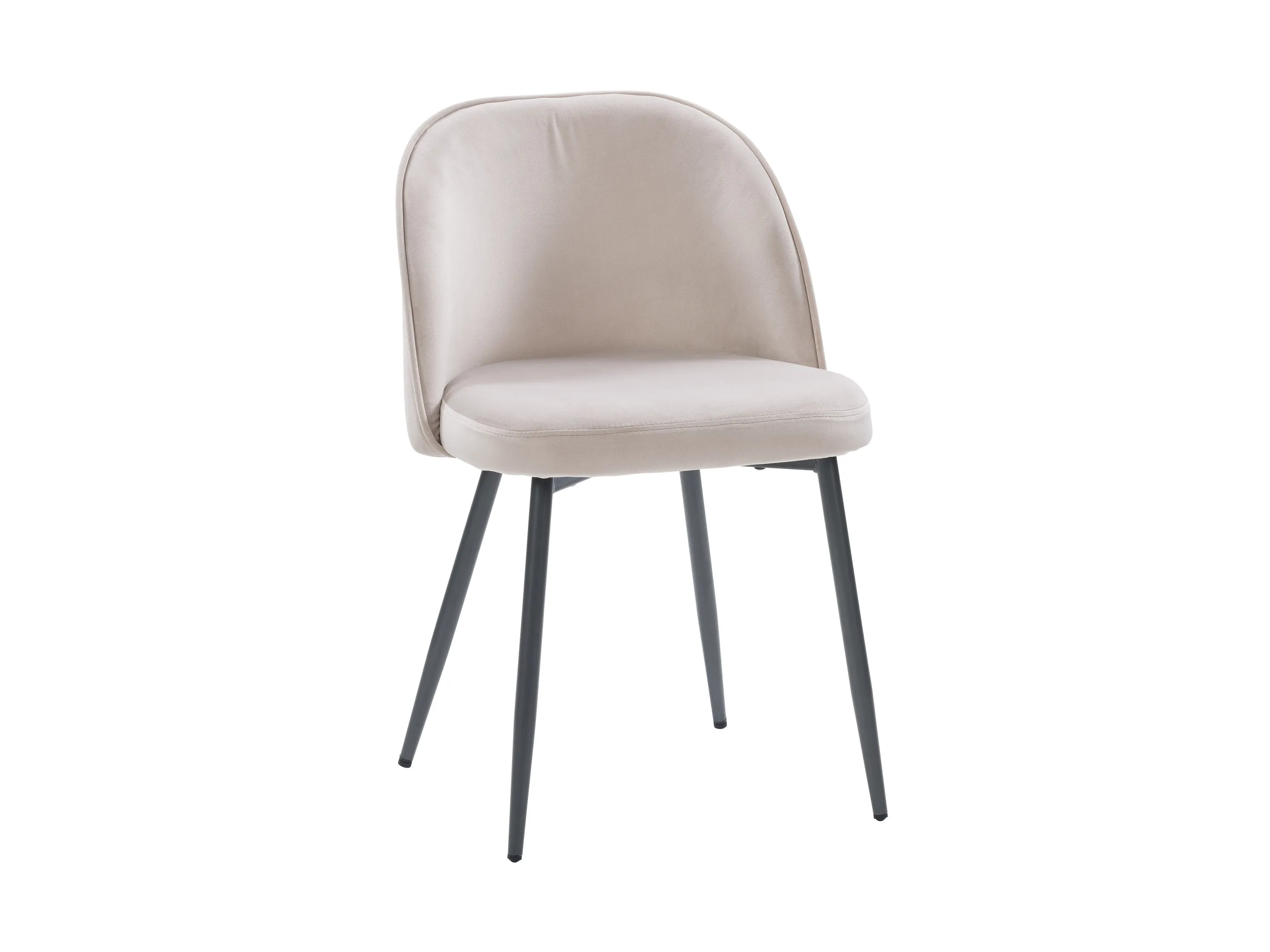 Beige Velvet Side Chair