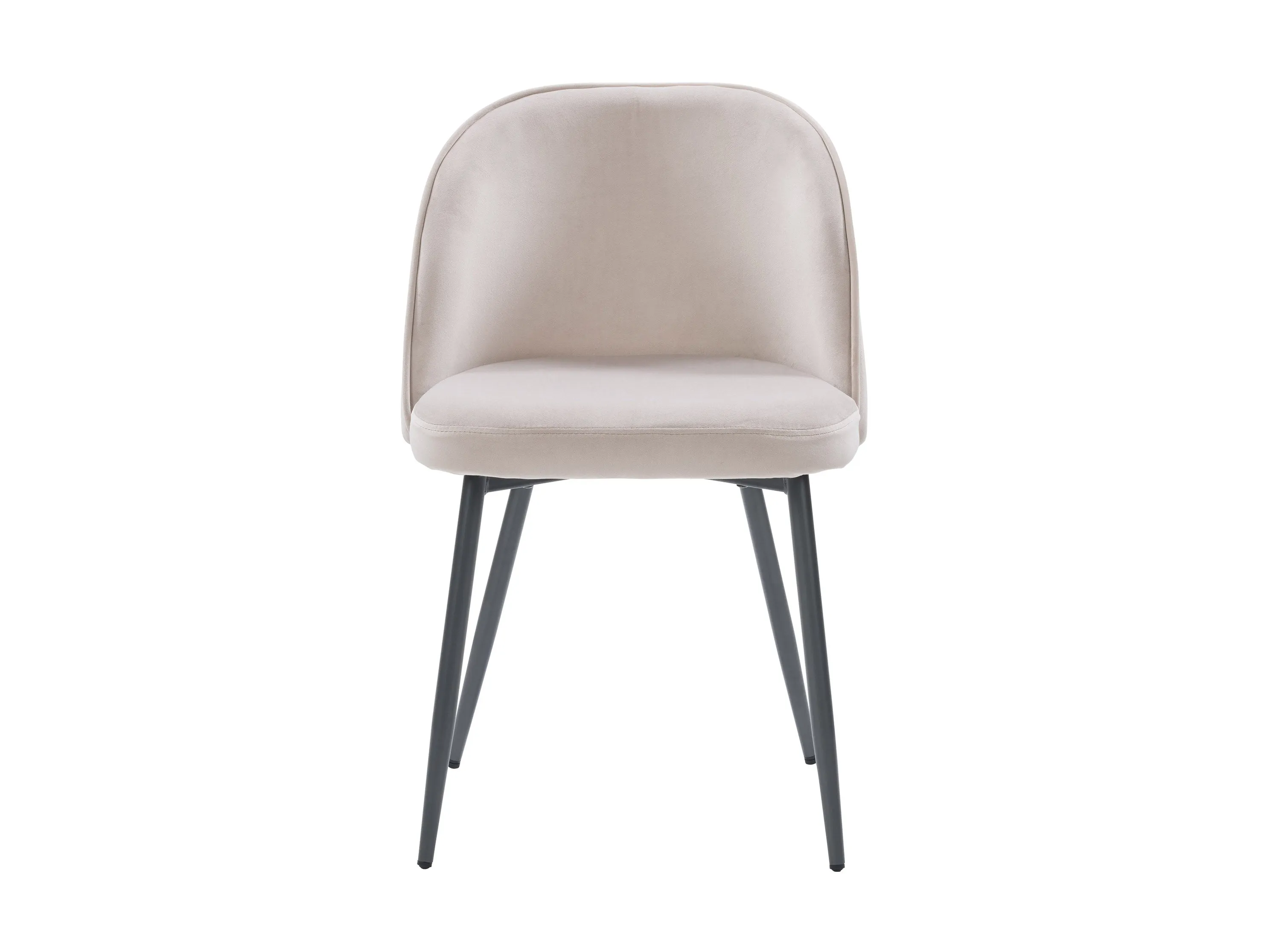 Beige Velvet Side Chair