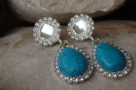 Bridal Teardrop Turquoise Earrings