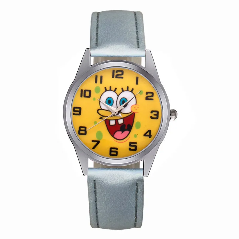 Cartoon Pretty Style Children's Women's Students Girls Boys Quartz Leather Silicone Strap Wrist Watches