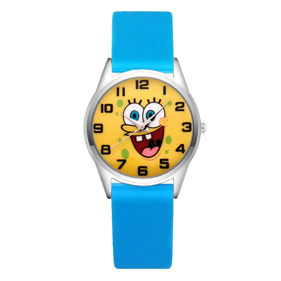 Cartoon Pretty Style Children's Women's Students Girls Boys Quartz Leather Silicone Strap Wrist Watches