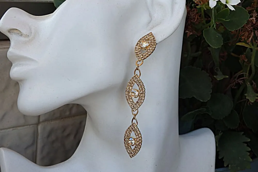 Champagne Long Earrings