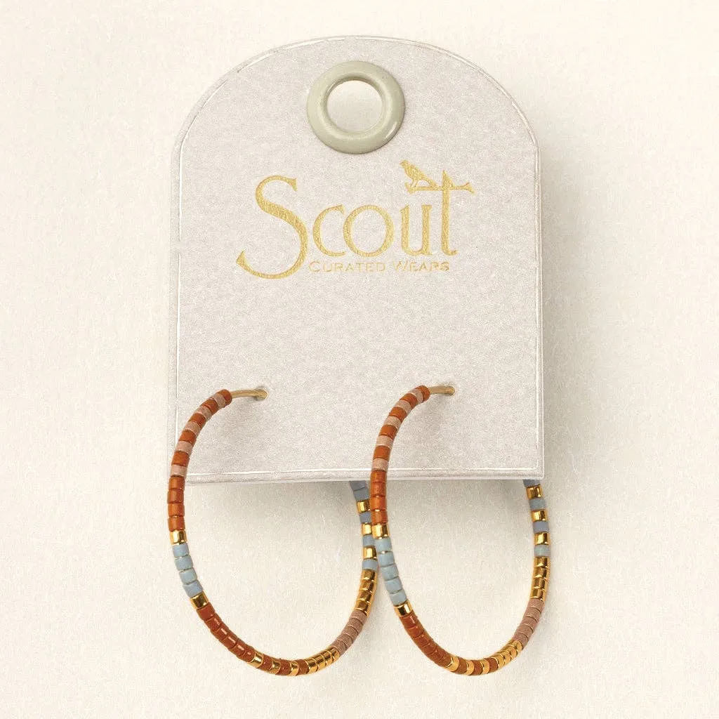 Chromacolor Miyuki Small Hoop - Desert Multi / Gold