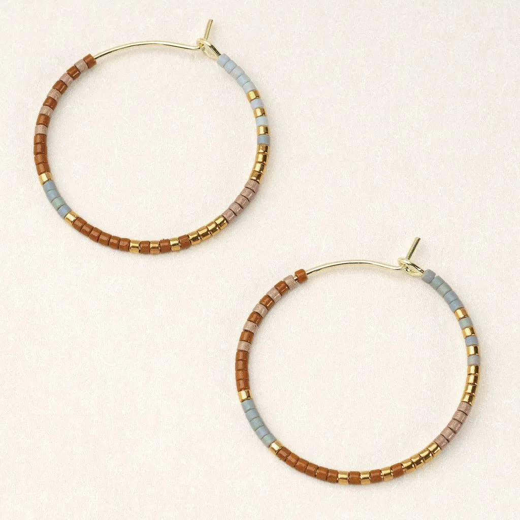 Chromacolor Miyuki Small Hoop - Desert Multi / Gold