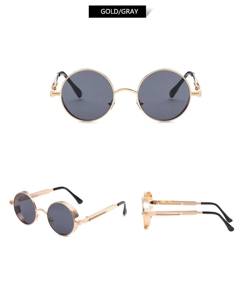 Creative Round Retro Round Metal Sunglasses