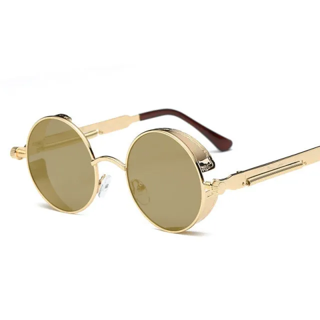 Creative Round Retro Round Metal Sunglasses