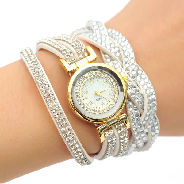 Crystal Wrap Quartz Watch