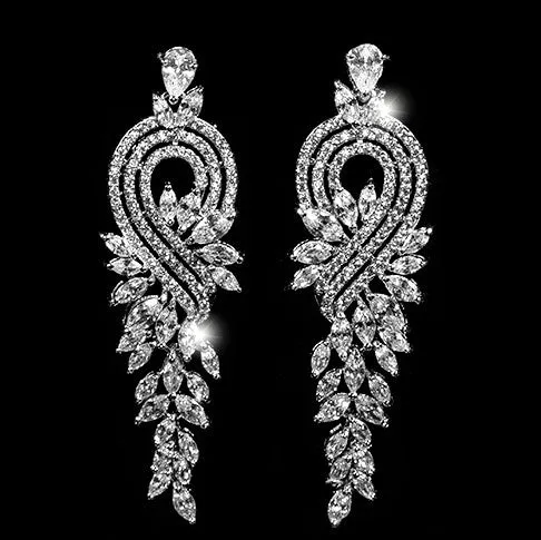 Delphina Marquise Chandelier Earrings | 59mm