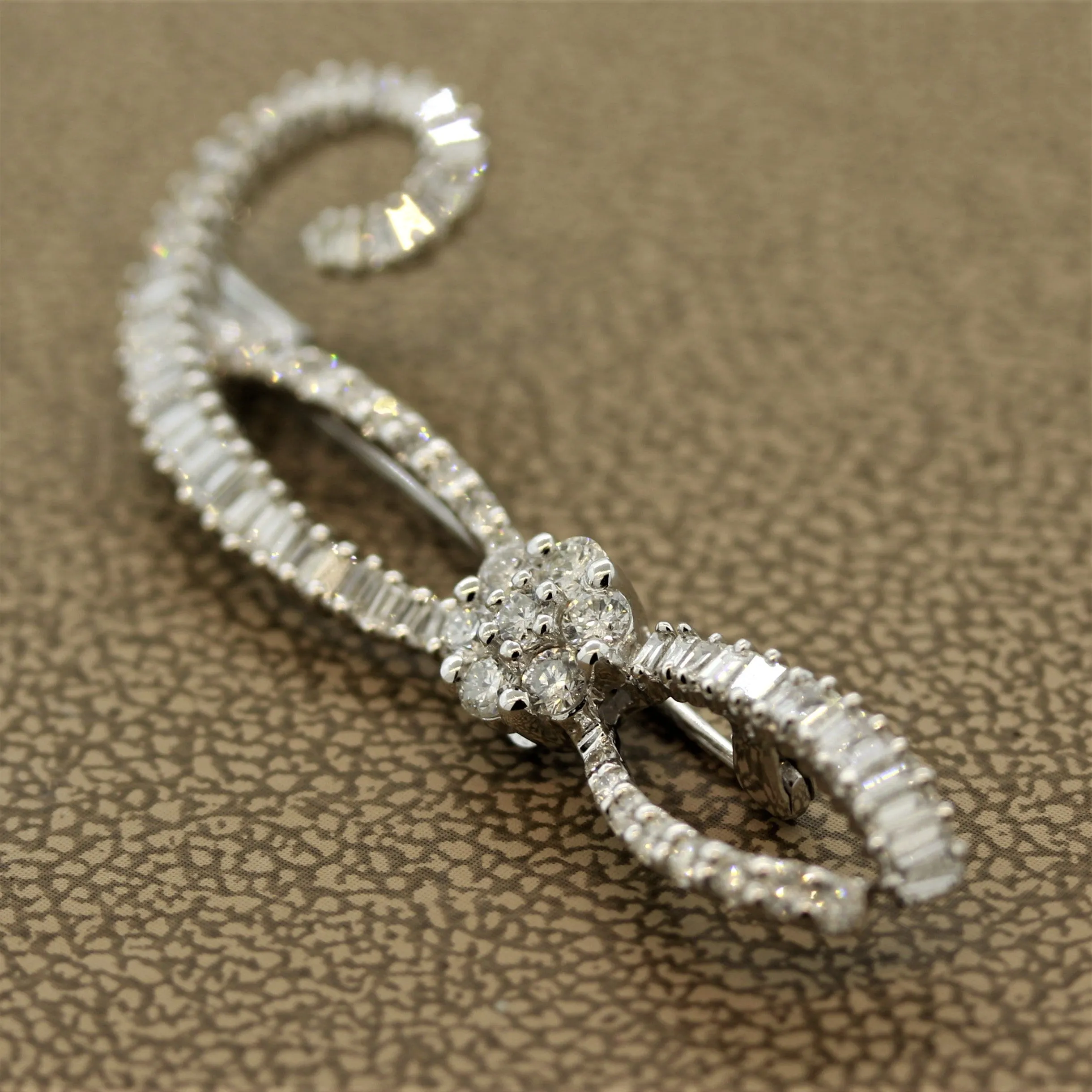 Diamond Gold Spray Brooch