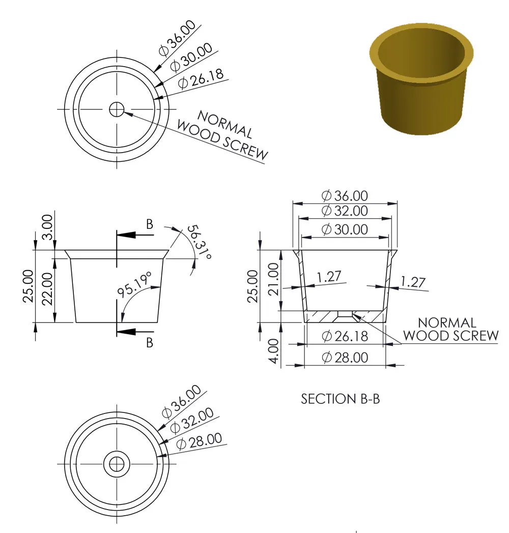 Dorchester Brass Leg Cup