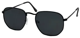 Fantas-Eyes Mens Jonas Geo Round Metal Non-Polarized Sunglasses - Black