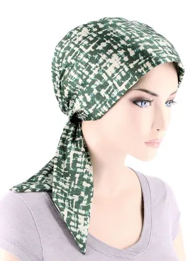 Fashion Scarf Fern Green Geometric