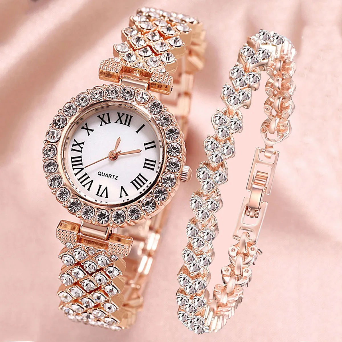 Fashion Trend Luxury Small Fresh Bracelet Bracelet Quartz Watch plus Bracelet