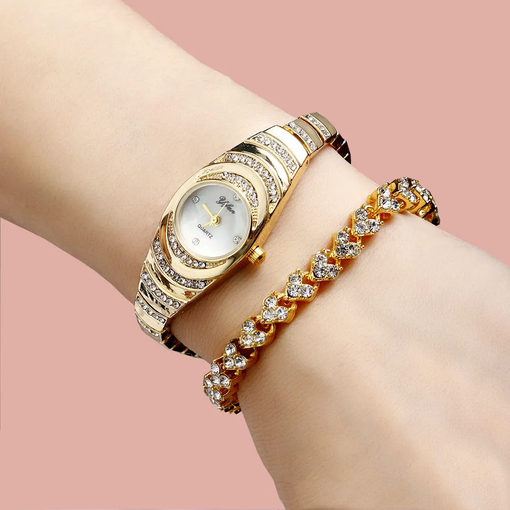 Fashion Trend Luxury Small Fresh Bracelet Bracelet Quartz Watch plus Bracelet