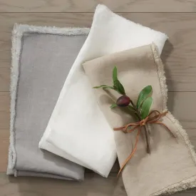 Fringed Design Stone Washed Napkin