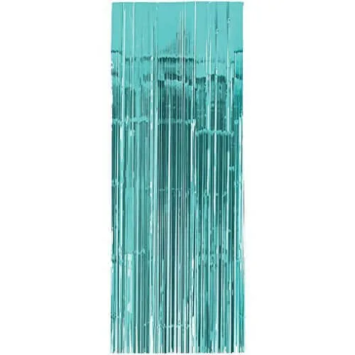 Fringed Doorway Curtain - Blue