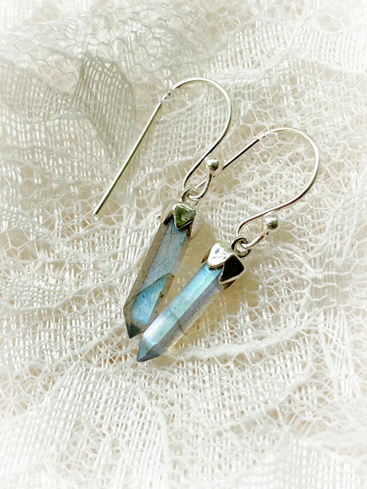 Gemstone Crystal Point Dangles