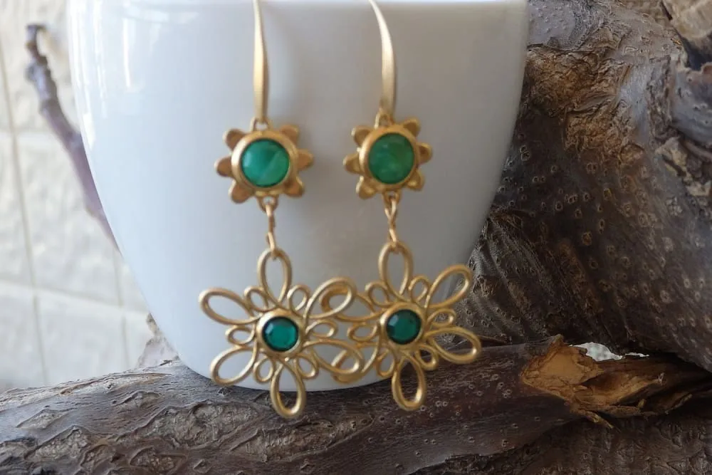 Gold Flower Rebeka Earring