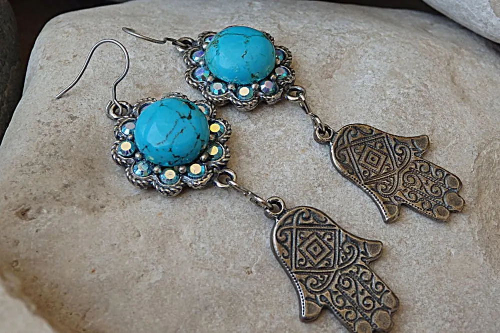 Hamsa earrings