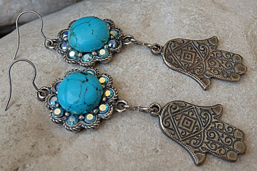 Hamsa earrings