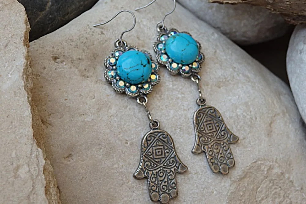 Hamsa earrings