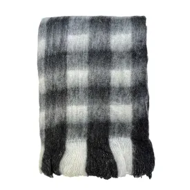 Imogen Throw - Charcoal/White