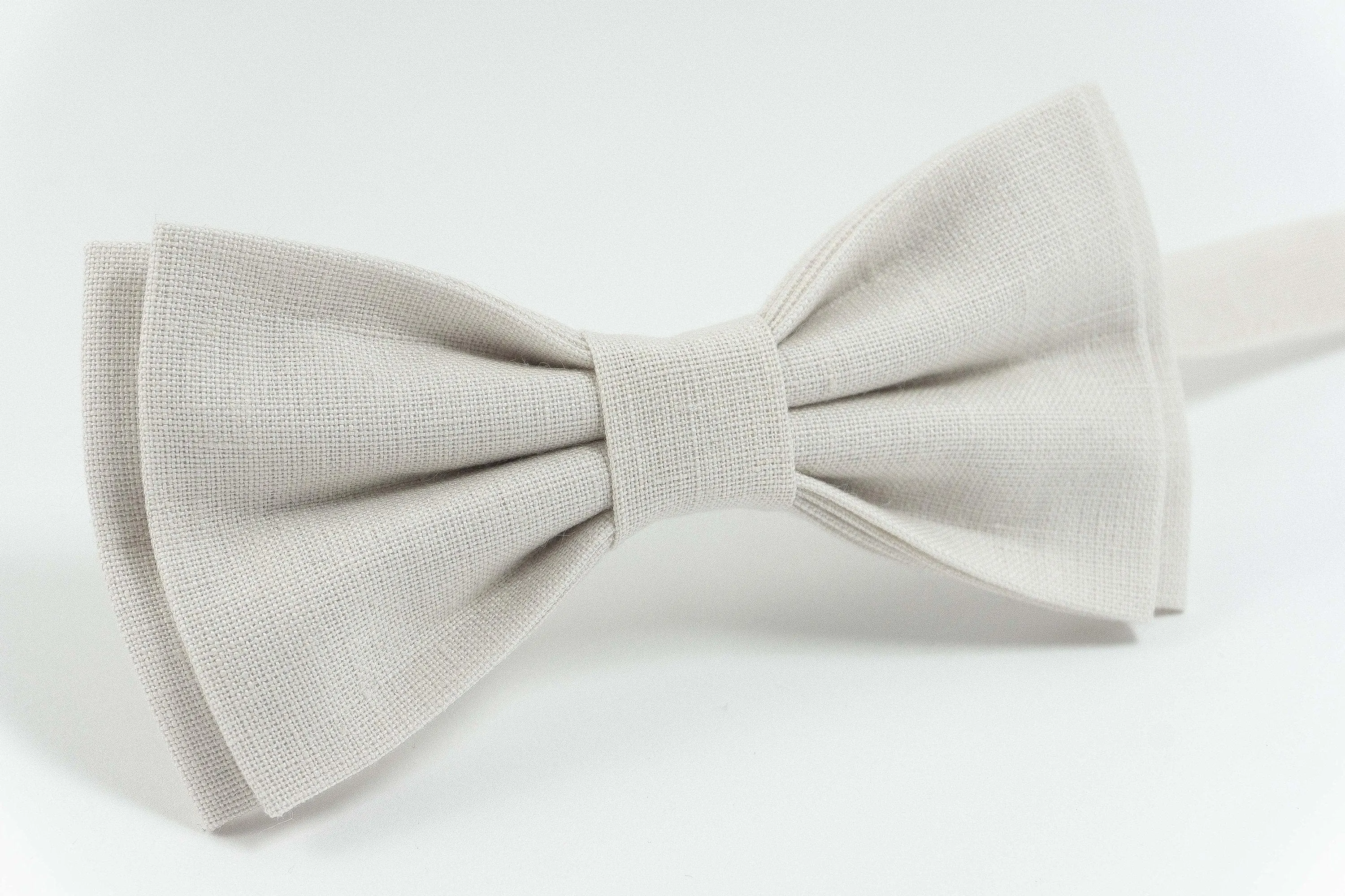 Ivory pre tied bow ties | Ivory toddler bow tie