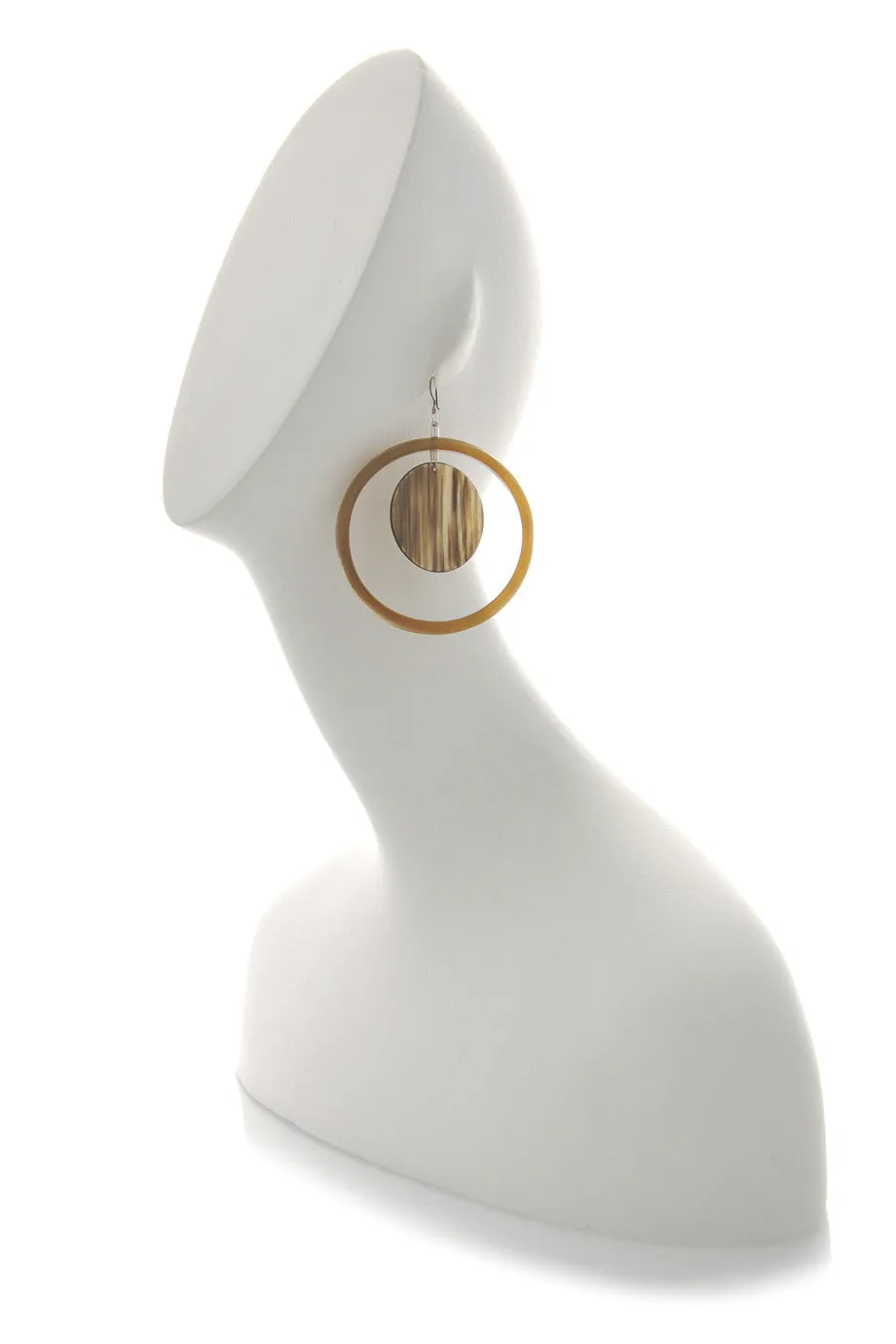 KENNETH JAY LANE CAMEL Tortoise Hoop Earrings