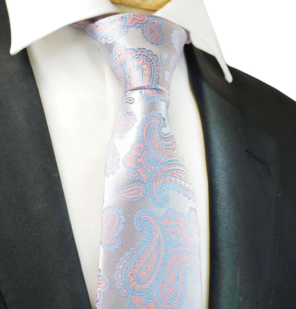 Lilac Snow Fashionable Paisley Tie