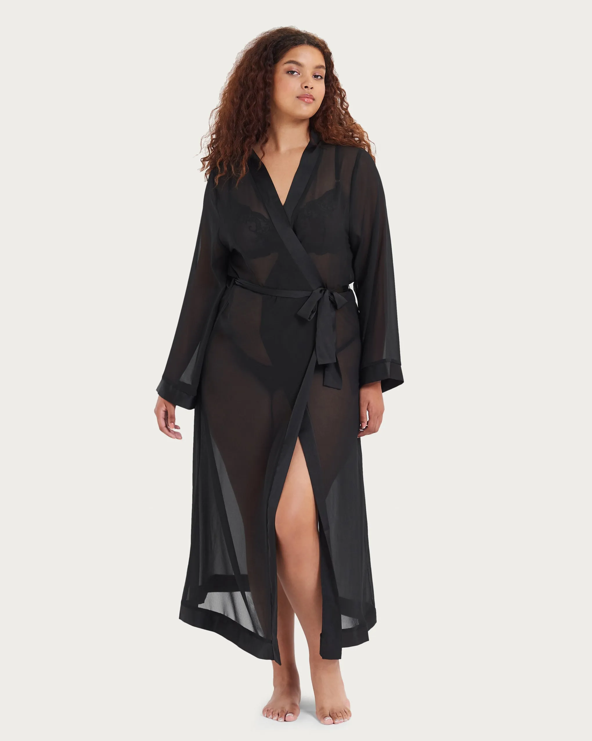 Marcella Long Kimono Black