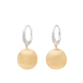 Marco Bicego 18K Yellow Gold Africa Drop Earrings with Diamond Clip