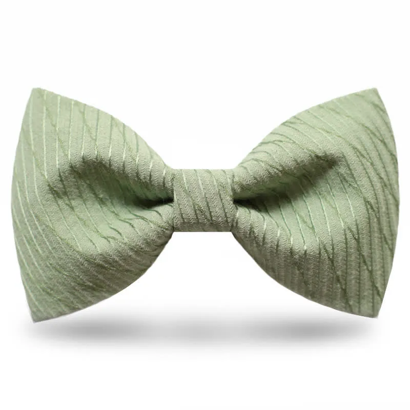 Men's Green Series Twill Wedding Bow Tie