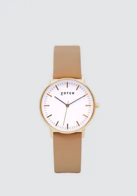 Moment Watch | Gold & Tan