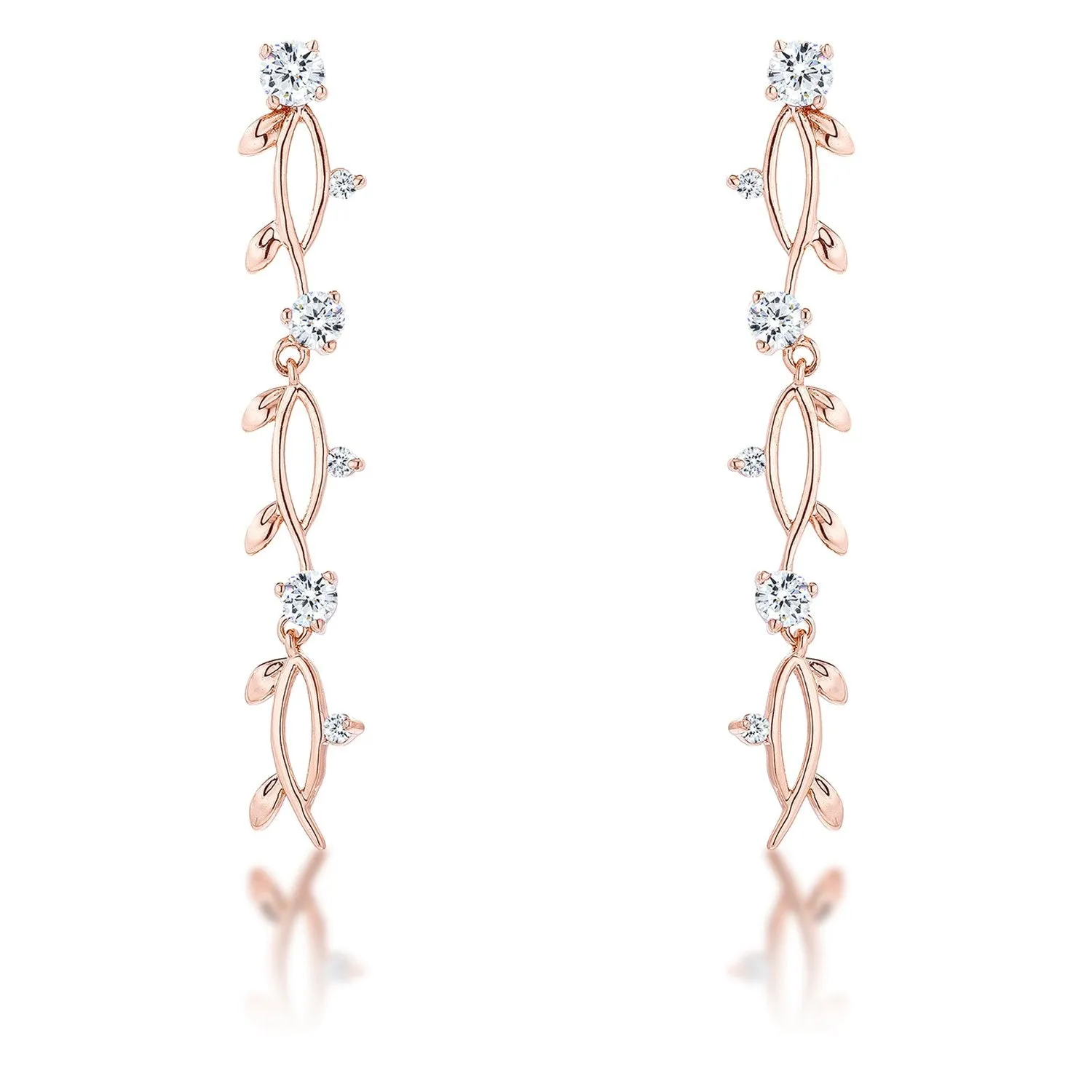 Nathana Romantic Vine Dangle Earrings | 1.1ct