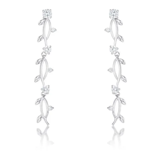 Nathana Romantic Vine Dangle Earrings | 1.1ct