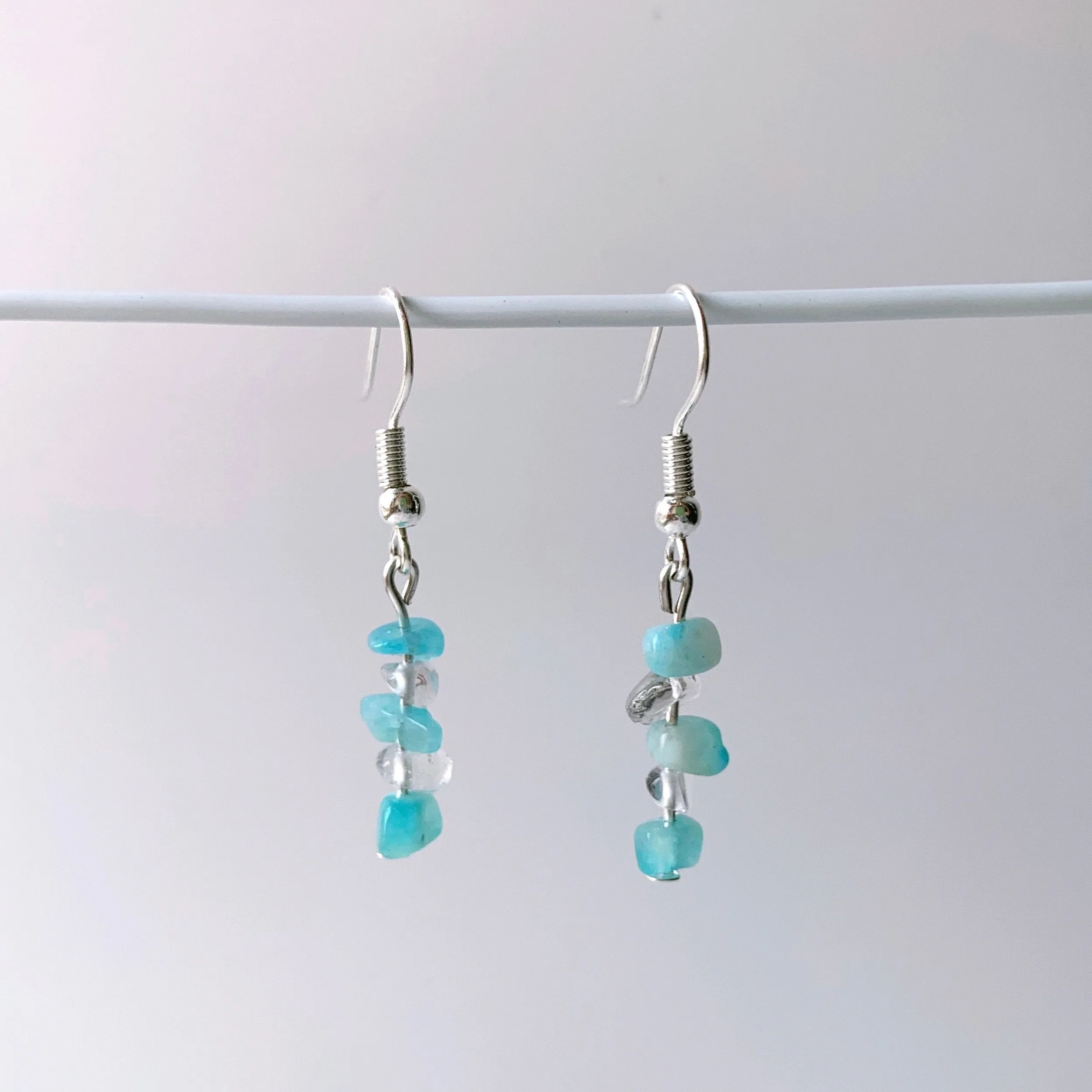 Natural Gemstone Chip Earrings