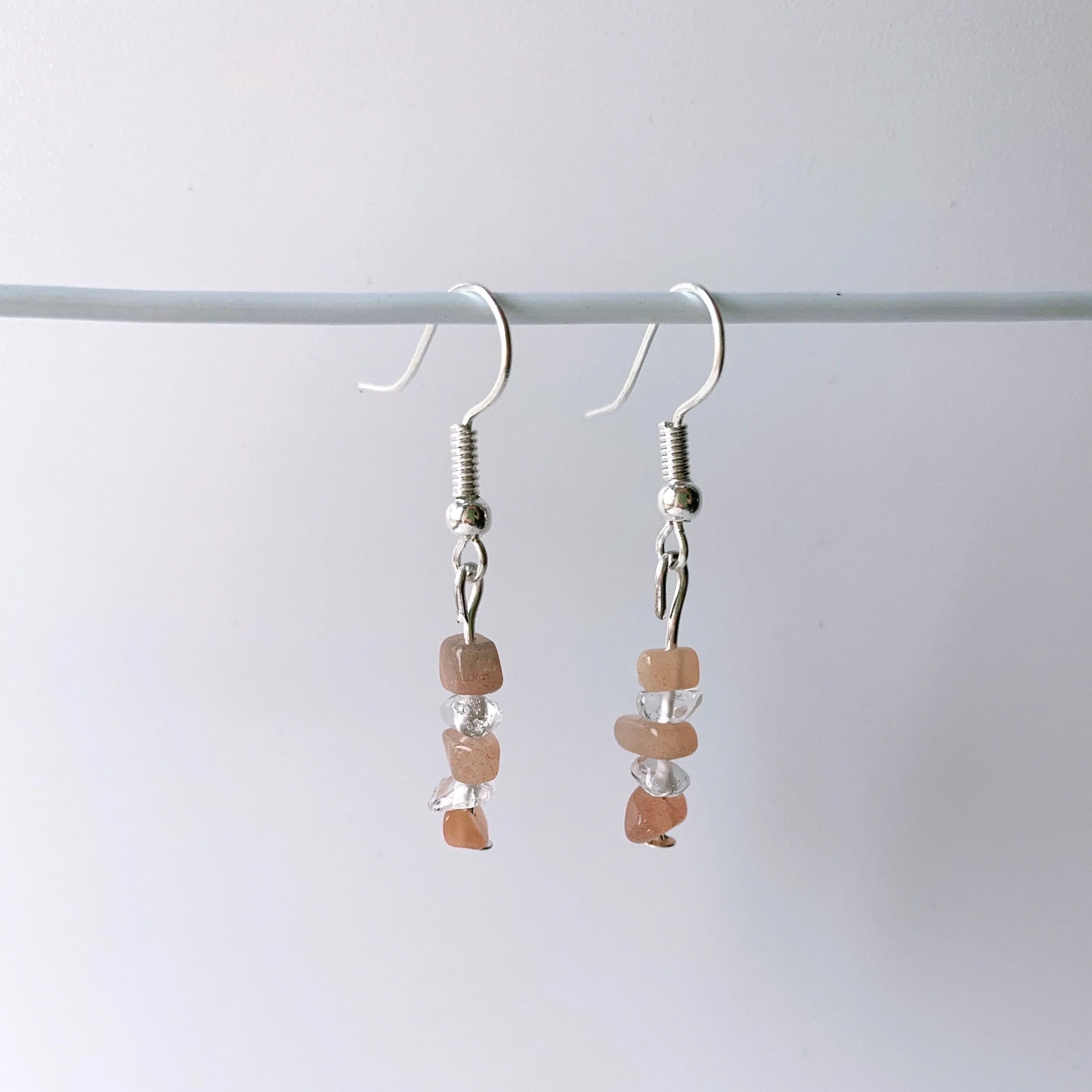 Natural Gemstone Chip Earrings