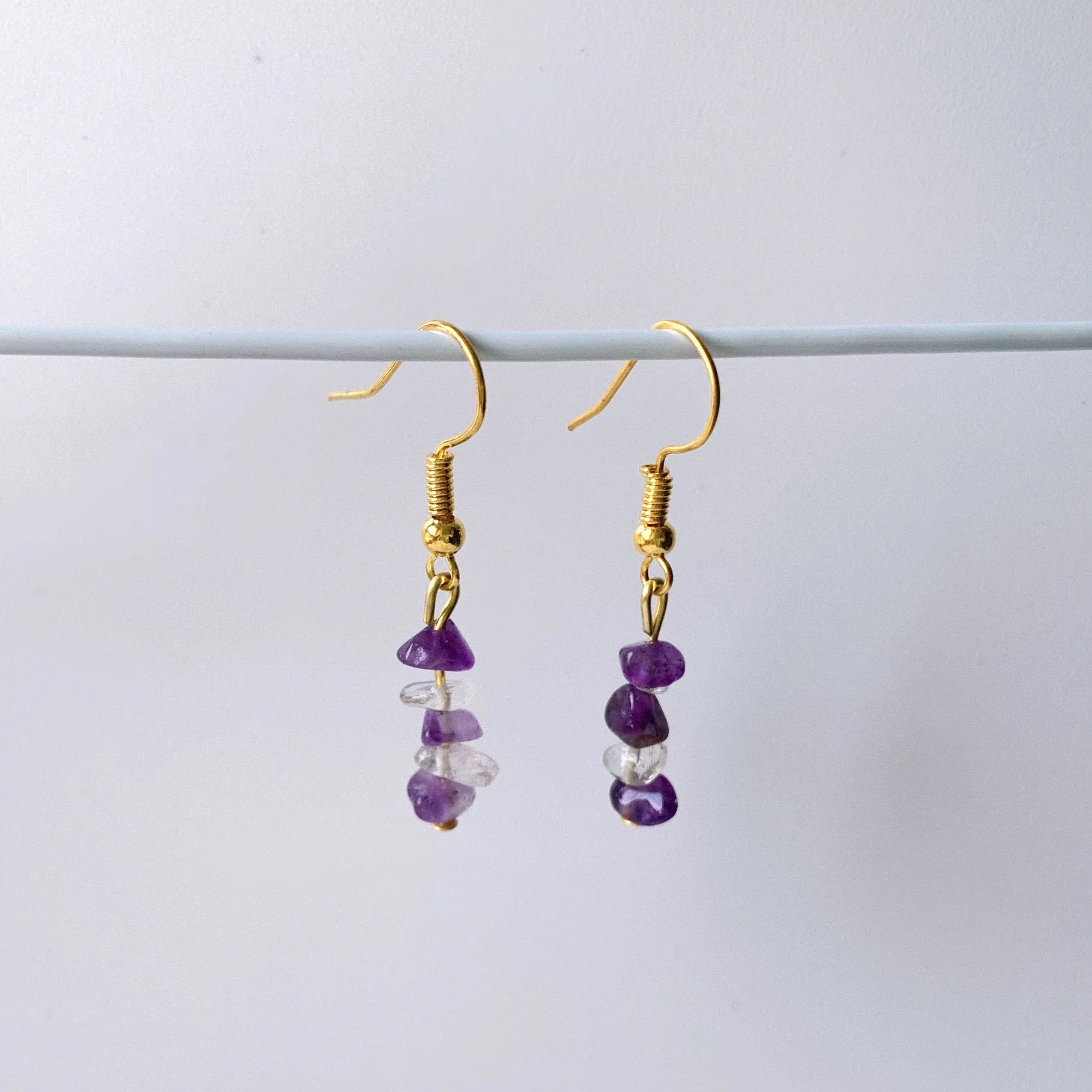 Natural Gemstone Chip Earrings