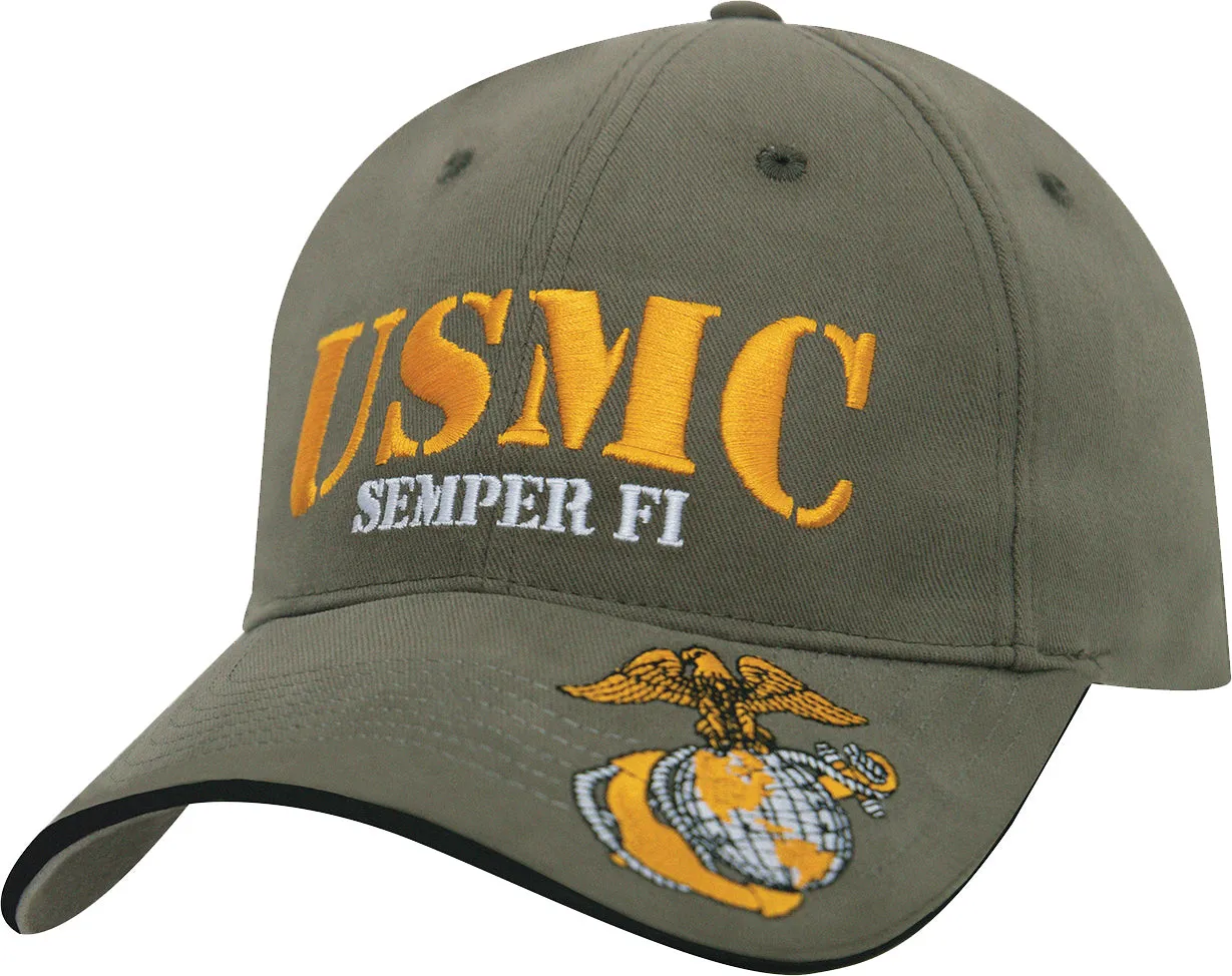 Olive Drab USMC Semper Fi Low Profile Cap