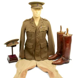 Original British WWI Royal Army Medical Corps Officer Uniform with Boots