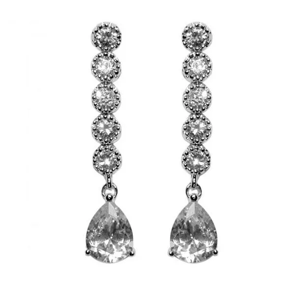 Paige Pear Drop Linear Earrings | 2.5ct