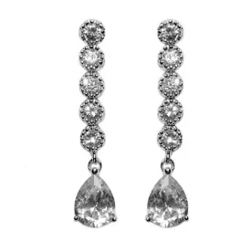 Paige Pear Drop Linear Earrings | 2.5ct